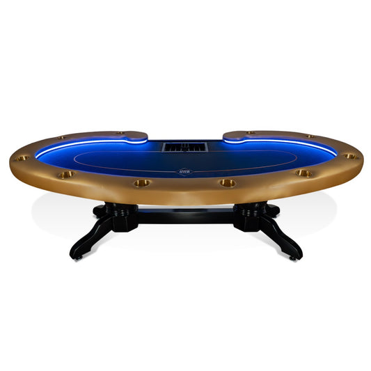 “The Gold Standard” Lumen HD LED Poker Table – iShowroom Custom Edition