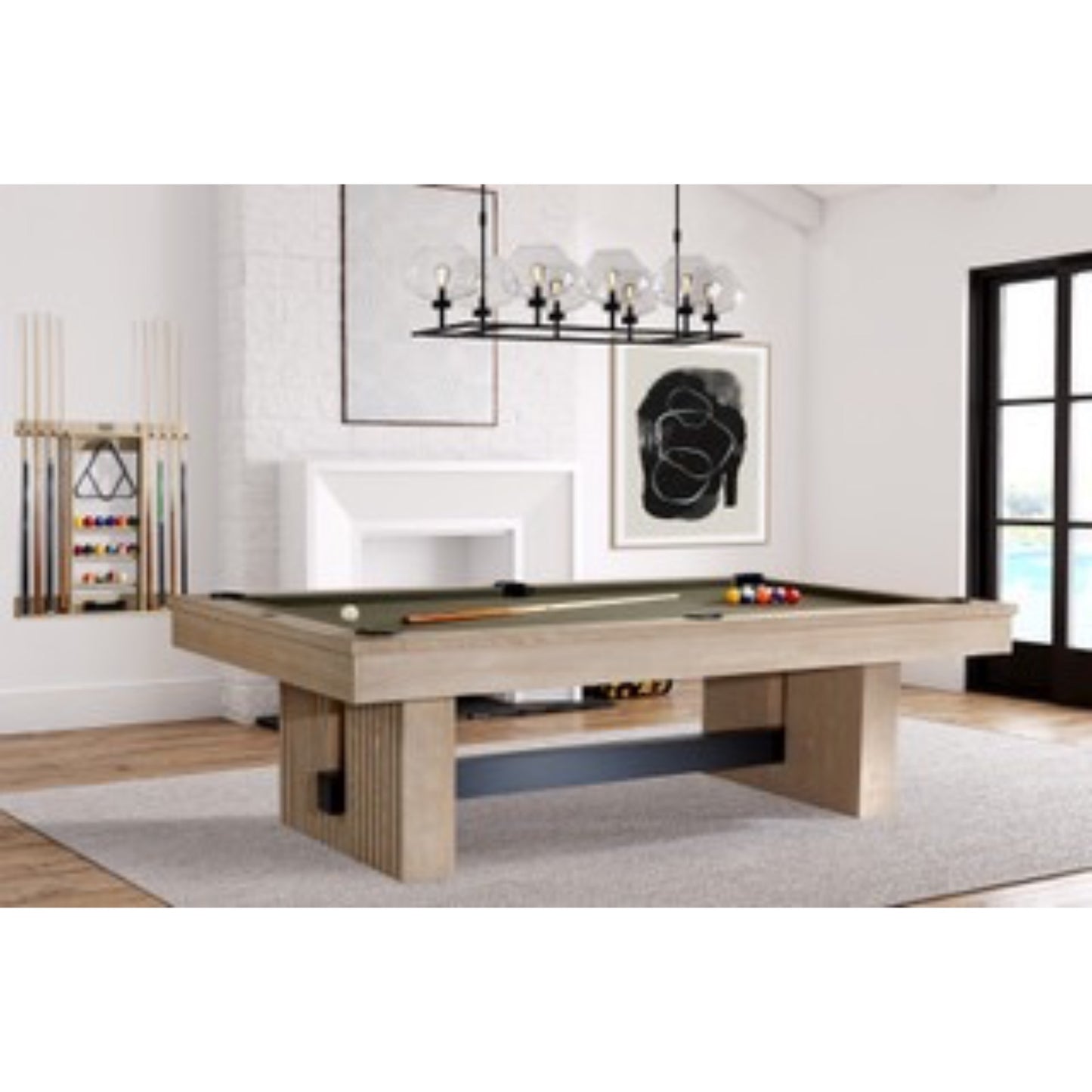 Natural Ash Slate Pool Table