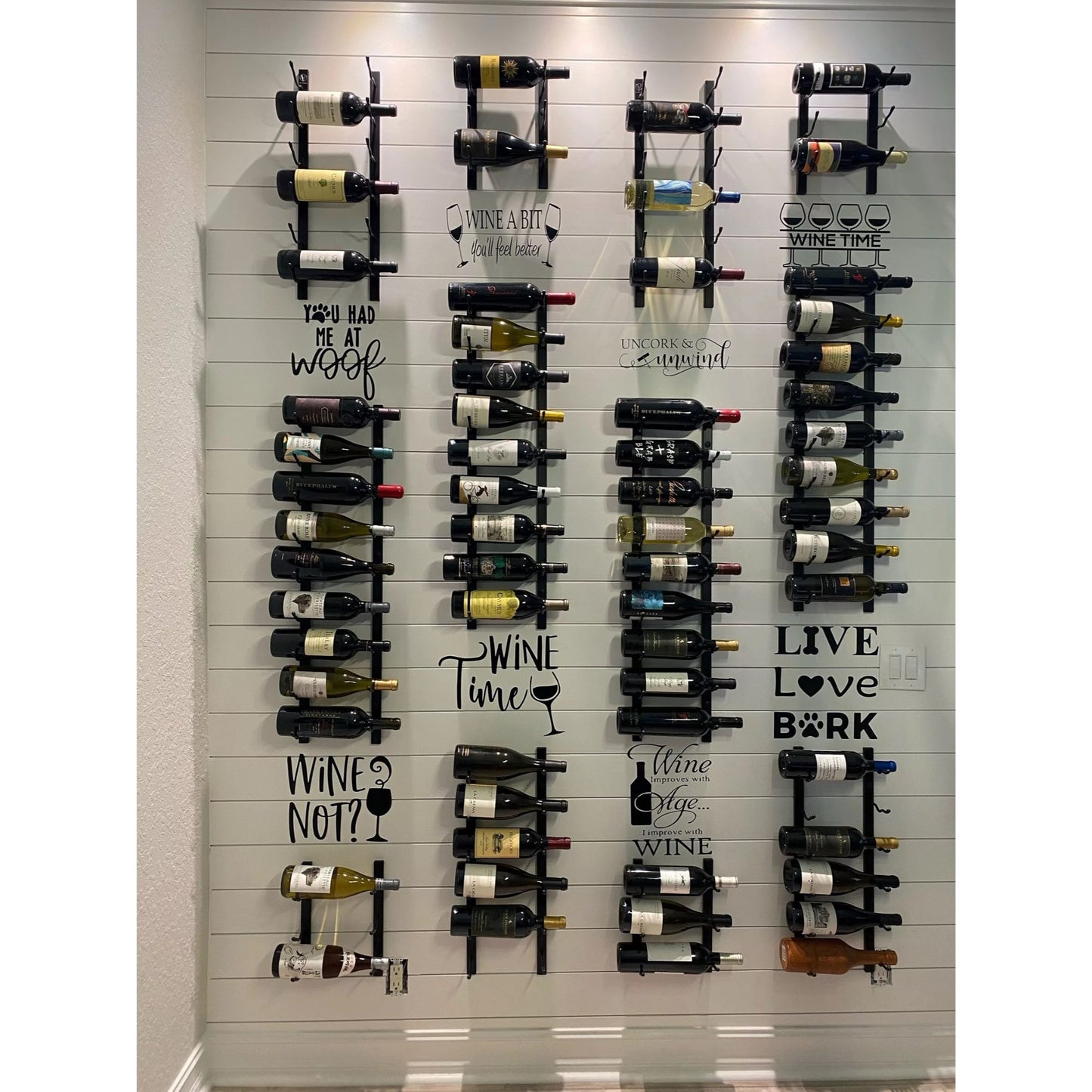 VintageView W Series Wall-Mounted Wine Rack - 1-Foot (3-9 Bottles)