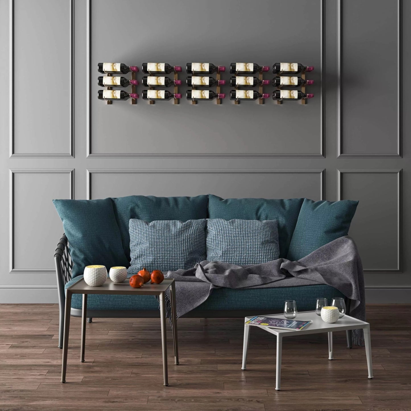 VintageView W Series Wall-Mounted Wine Rack - 1-Foot (3-9 Bottles)