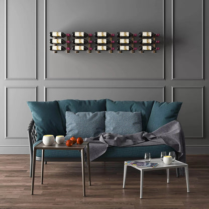 VintageView W Series Wall-Mounted Wine Rack - 1-Foot (3-9 Bottles)