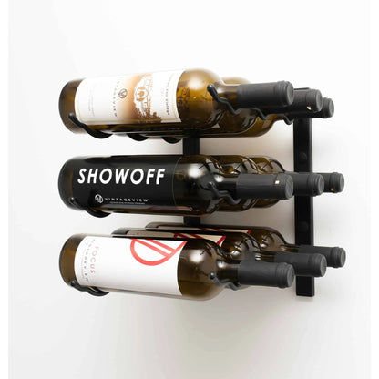 VintageView W Series Wall-Mounted Wine Rack - 1-Foot (3-9 Bottles)