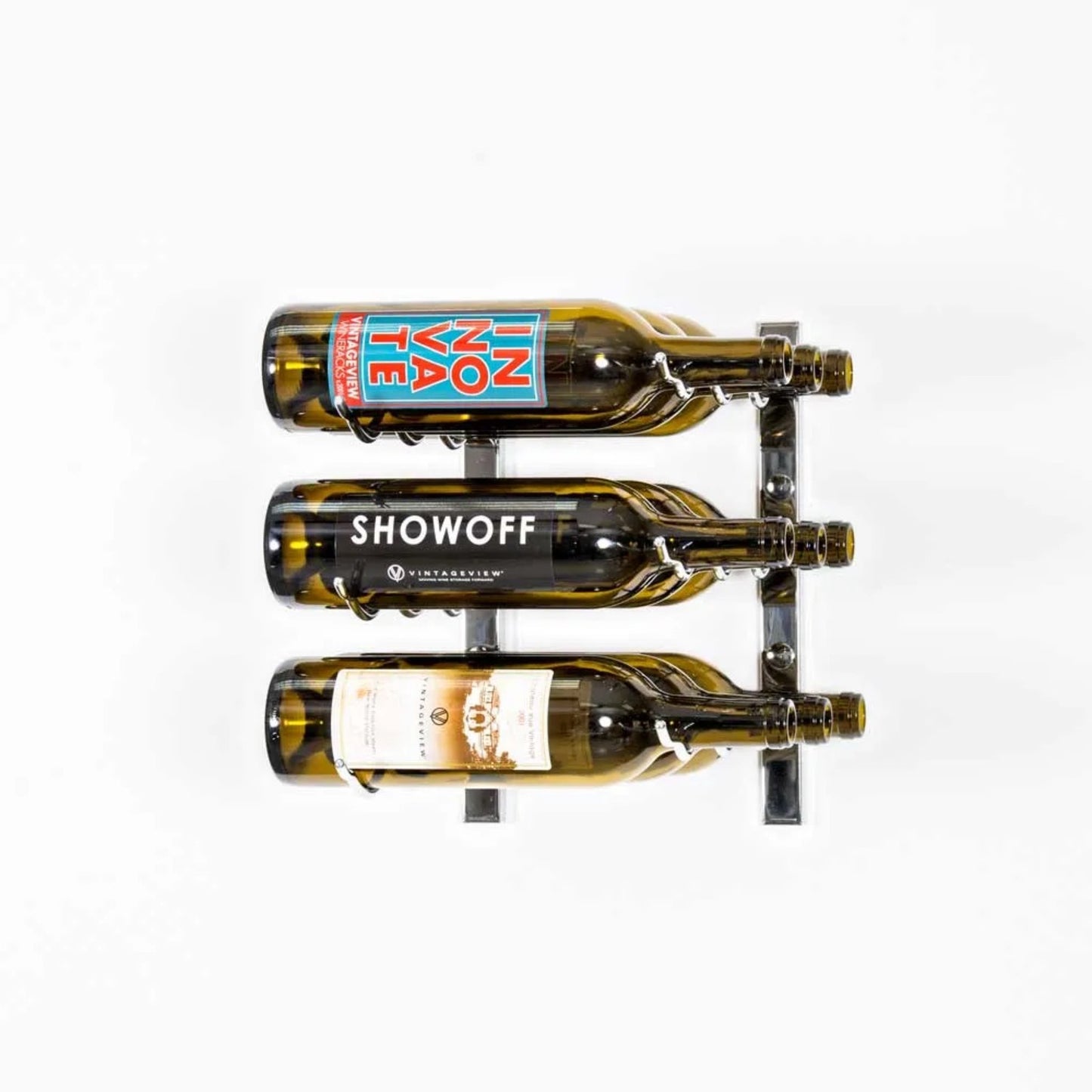 VintageView W Series Wall-Mounted Wine Rack - 1-Foot (3-9 Bottles)