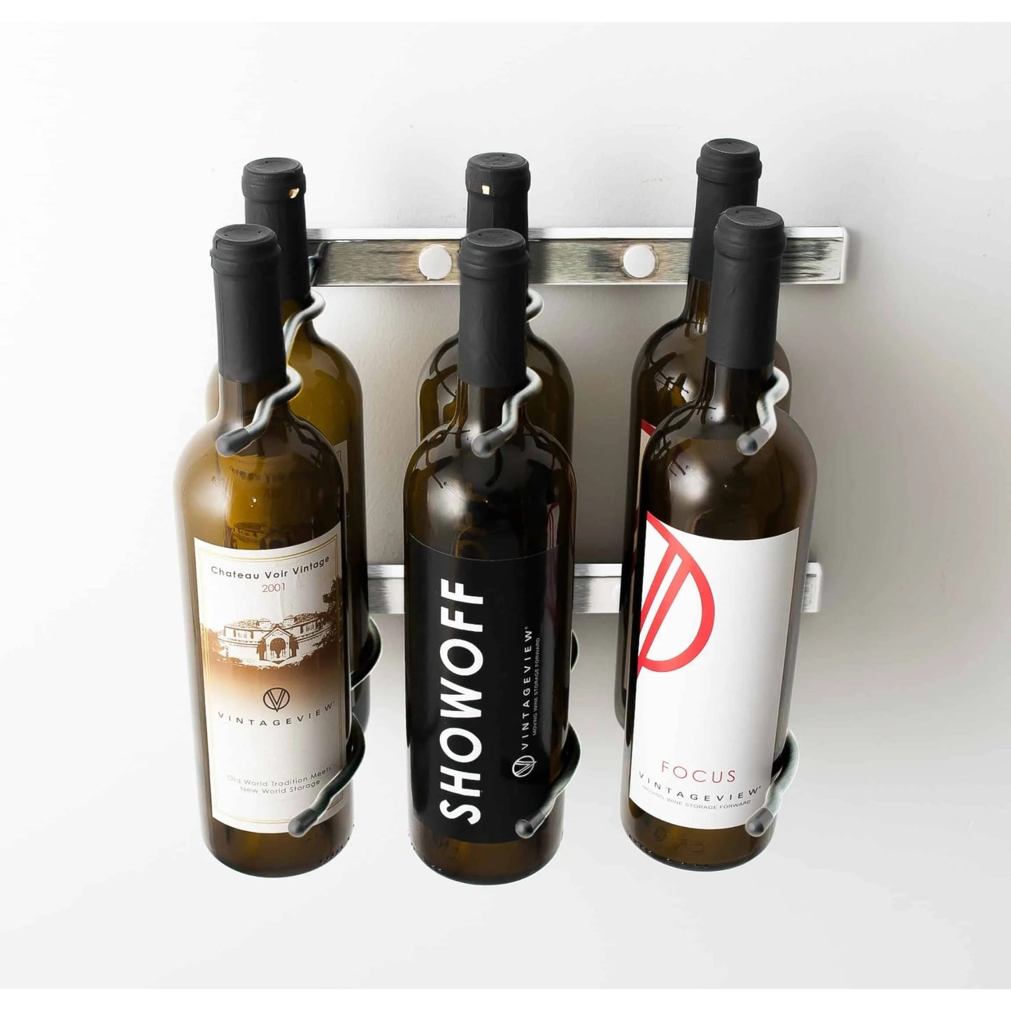 VintageView W Series Wall-Mounted Wine Rack - 1-Foot (3-9 Bottles)