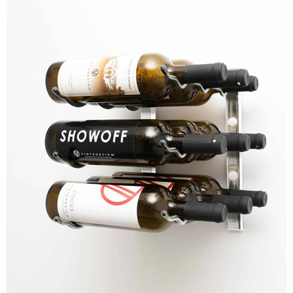 VintageView W Series Wall-Mounted Wine Rack - 1-Foot (3-9 Bottles)