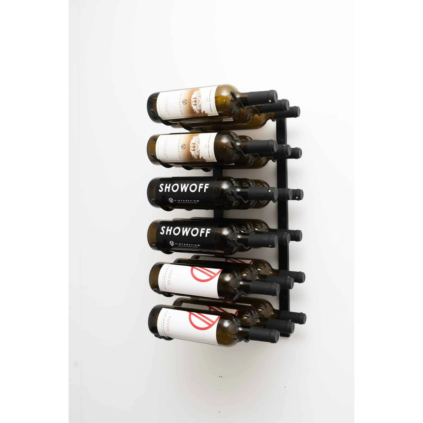 VintageView W Series Wall-Mounted Wine Rack - 2-Foot (6-18 Bottles)