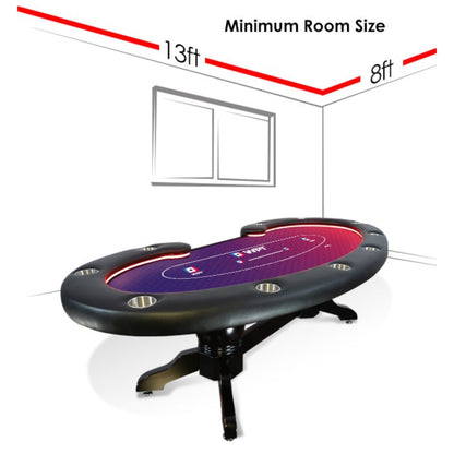 WPT x BBO Lumen HD LED Purple Red Cards Poker Table  – Official WPT Table