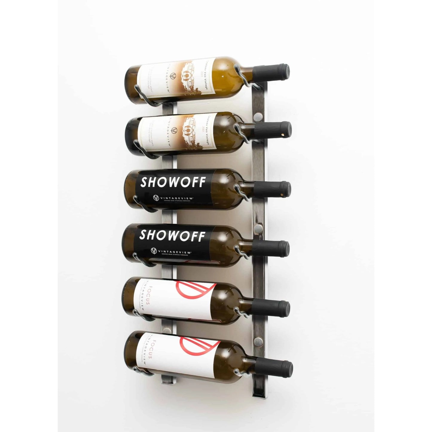 VintageView W Series Wall-Mounted Wine Rack - 2-Foot (6-18 Bottles)