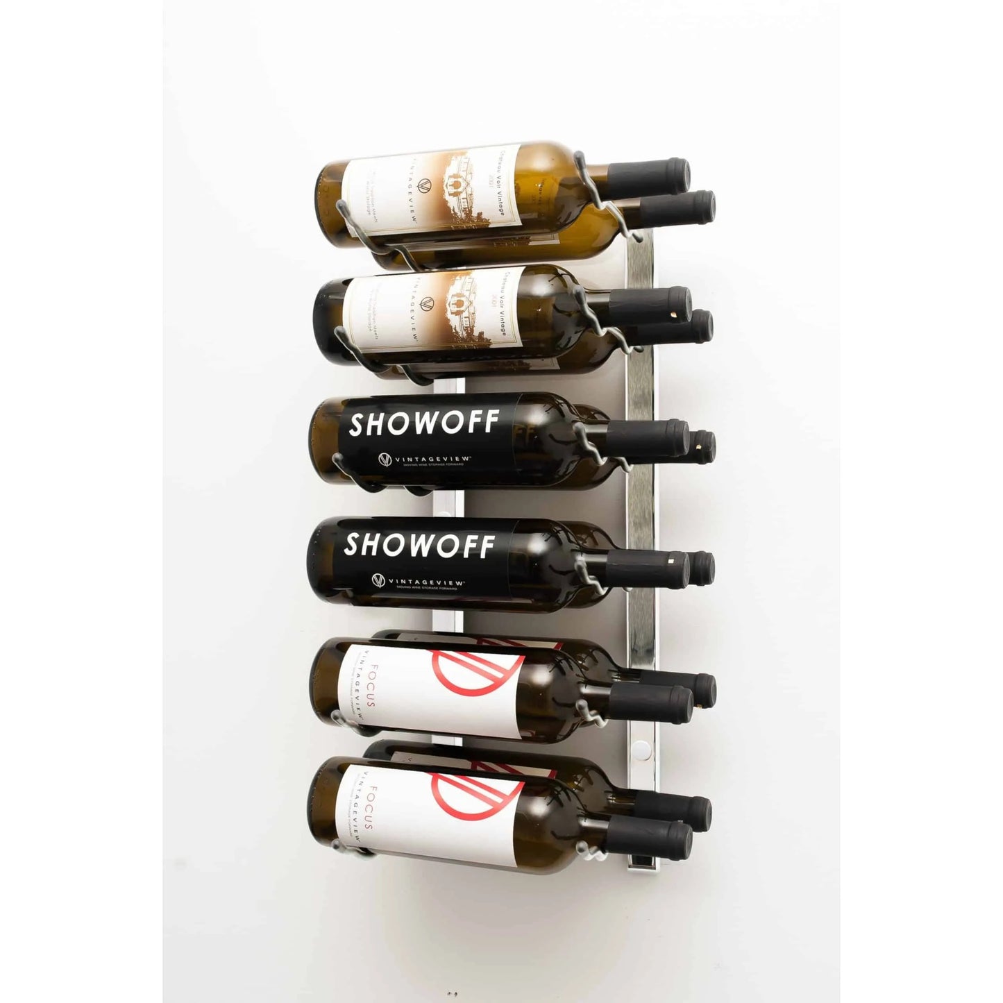 VintageView W Series Wall-Mounted Wine Rack - 2-Foot (6-18 Bottles)