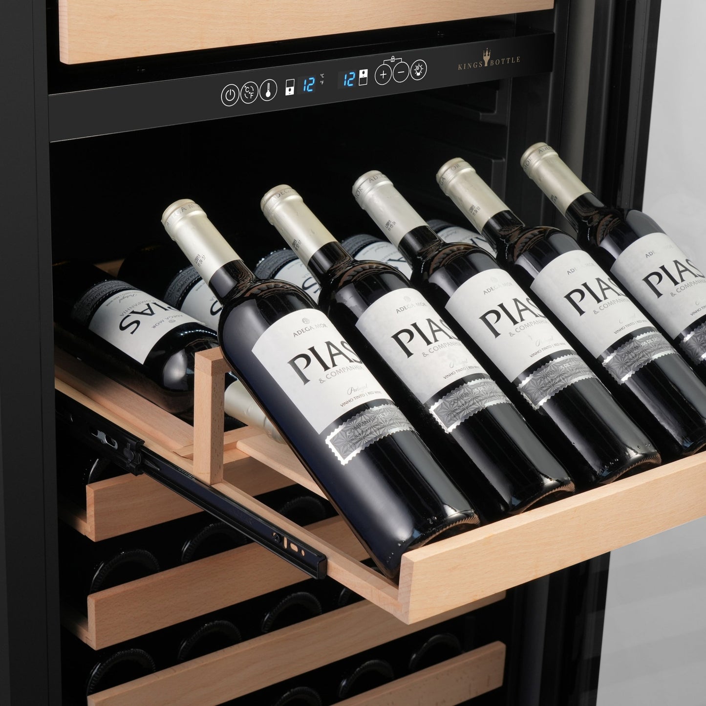 KingsBottle 47" Dual Zone Wine & Beverage Center – Hybrid Wine & Drink Refrigerator