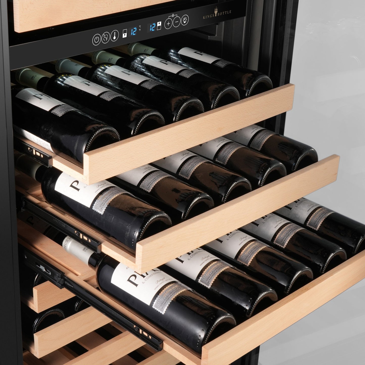 KingsBottle 47" Dual Zone Wine & Beverage Center – Hybrid Wine & Drink Refrigerator