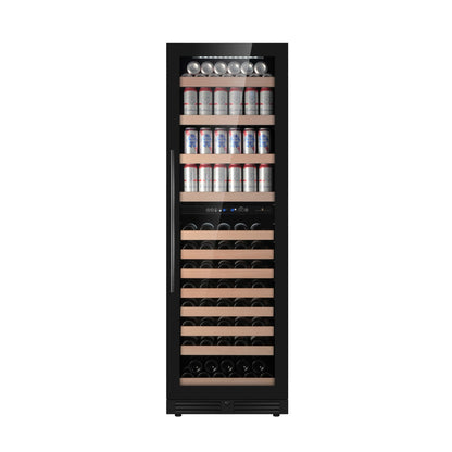 KingsBottle 71" Dual Zone Wine & Beverage Refrigerator – 15CF Upright Wine & Drink Center