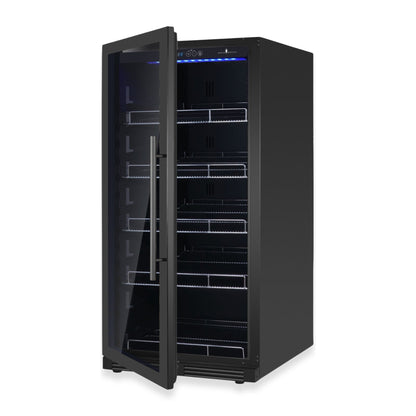 KingsBottle Upright Beverage Refrigerator – 389 Can Drink Fridge with Low-E Glass Door