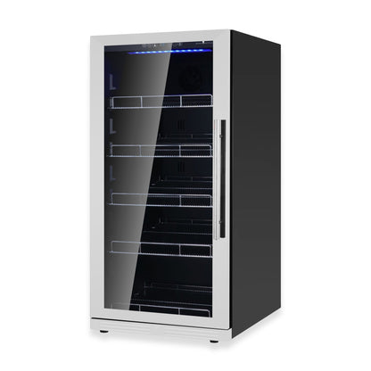 KingsBottle Upright Beverage Refrigerator – 389 Can Drink Fridge with Low-E Glass Door