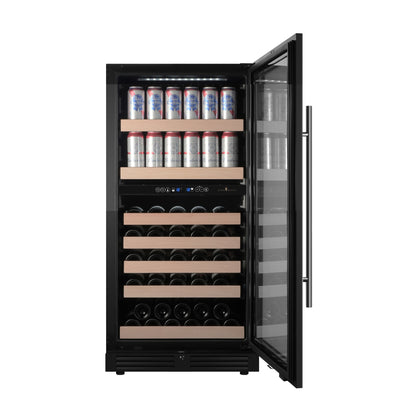 KingsBottle 47" Dual Zone Wine & Beverage Center – Hybrid Wine & Drink Refrigerator