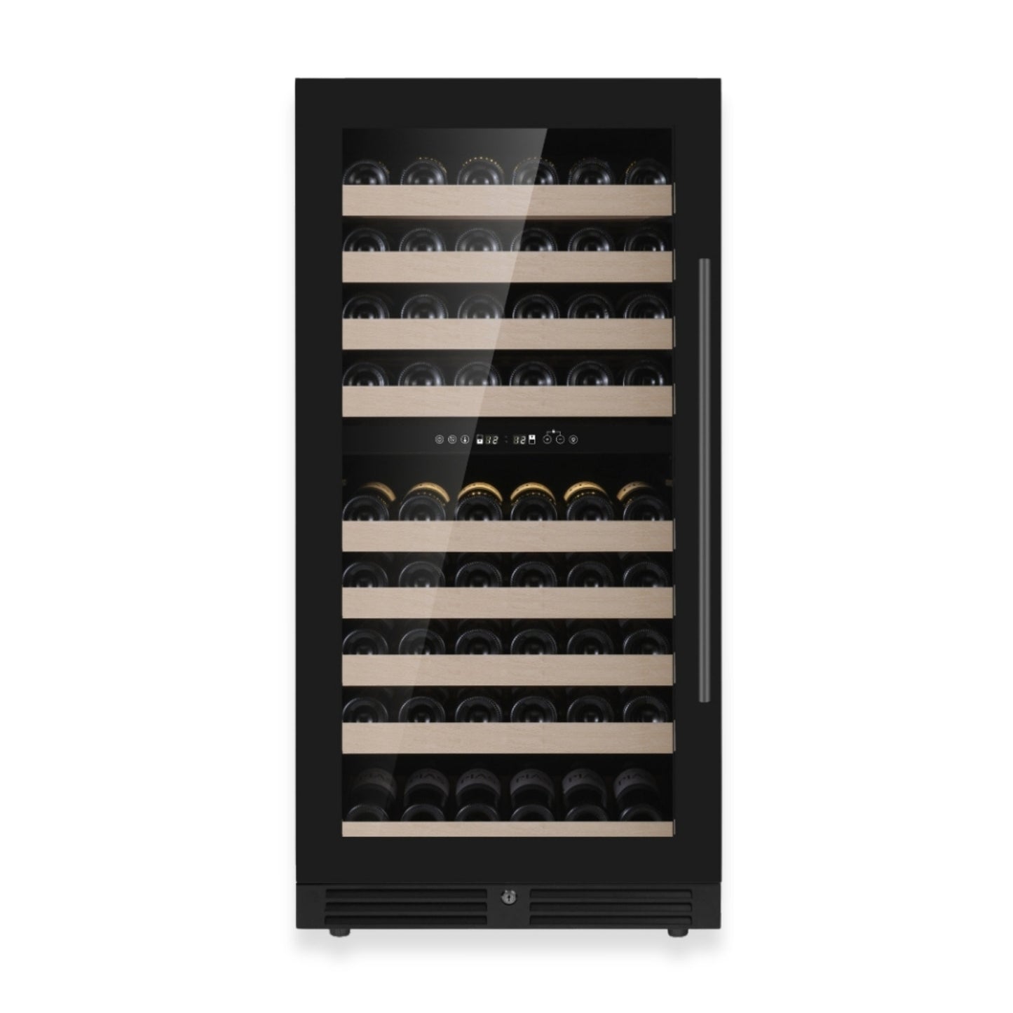 KingsBottle 47" Dual Zone Wine Refrigerator – Tall Wine Cooler with Low-E Glass Door