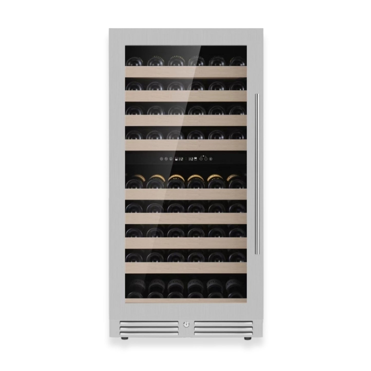 KingsBottle 47" Dual Zone Wine Refrigerator – Tall Wine Cooler with Low-E Glass Door