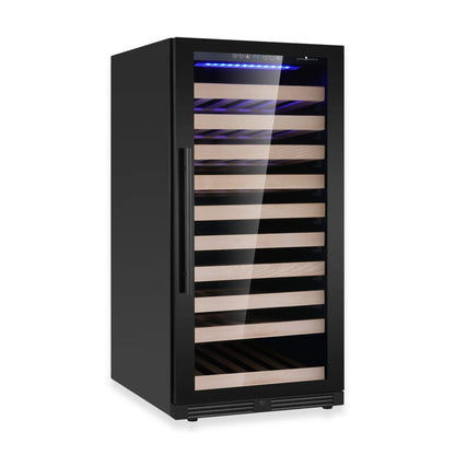 KingsBottle 47" Single Zone Wine Refrigerator – 99 Bottle Wine Cooler with Low-E Glass Door