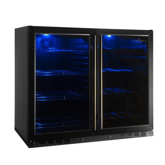 KingsBottle 39" Dual Zone Wine & Beer Refrigerator – Under Counter Wine & Beverage Cooler