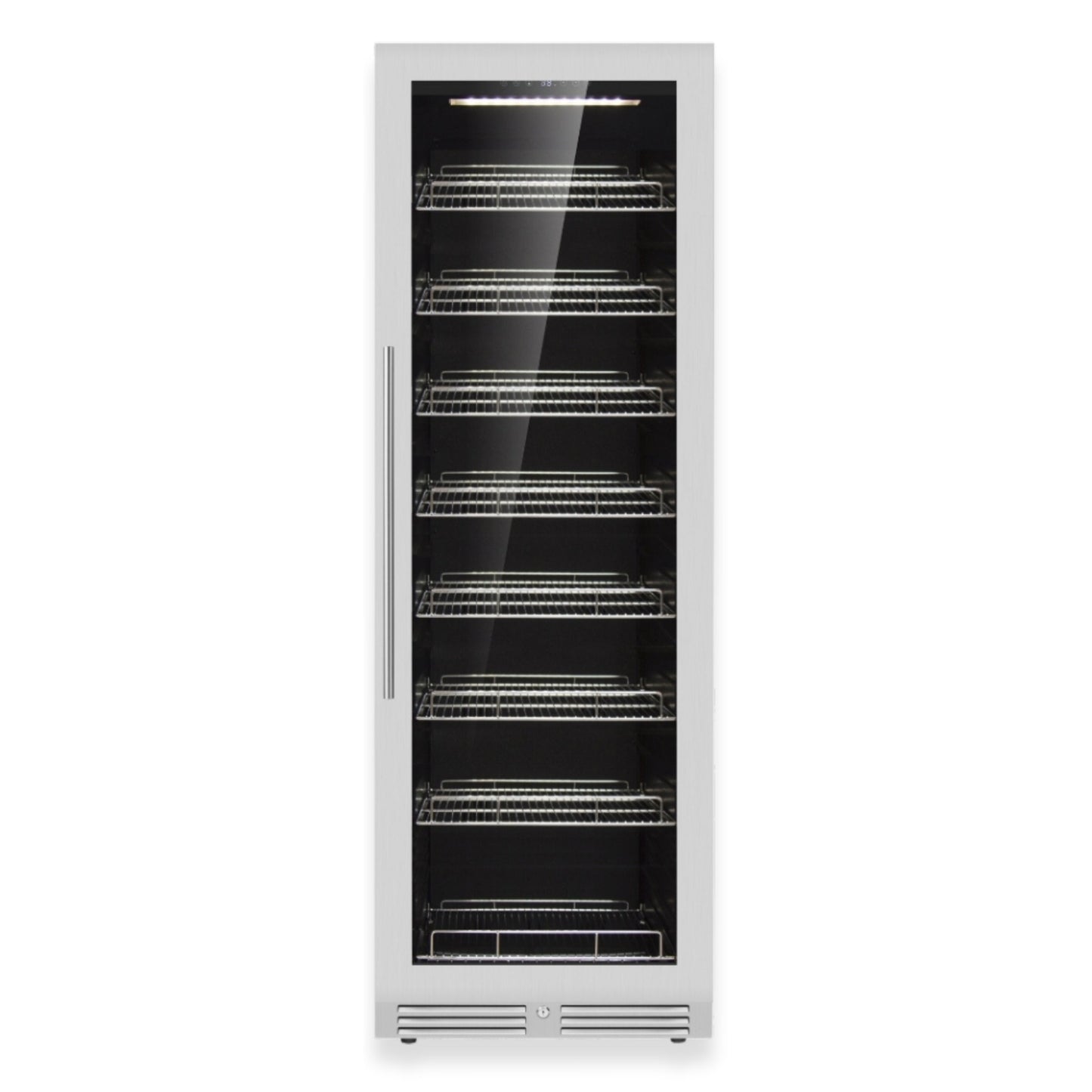 KingsBottle 23.5" Large Beverage Refrigerator – 389 Can Drink Fridge with Low-E Glass Door