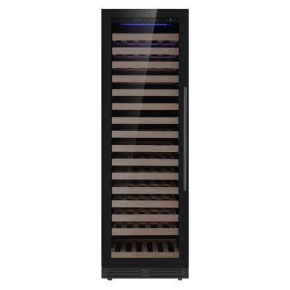 KingsBottle Upright Single Zone Large Wine Refrigerator – 161 Bottle Wine Cooler with Low-E Glass Door