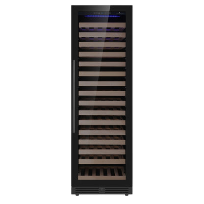 KingsBottle Upright Single Zone Large Wine Refrigerator – 161 Bottle Wine Cooler with Low-E Glass Door