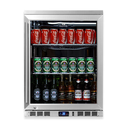 KingsBottle 24" Undercounter Beverage Refrigerator – Built-In Drink Cooler