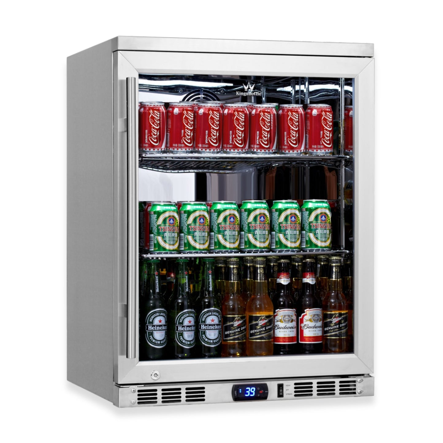 KingsBottle 24" Undercounter Beverage Refrigerator – Built-In Drink Cooler