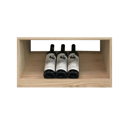 7 Bottle Display Wine Cube – Modular Wine Rack with 18mm Thick Frame