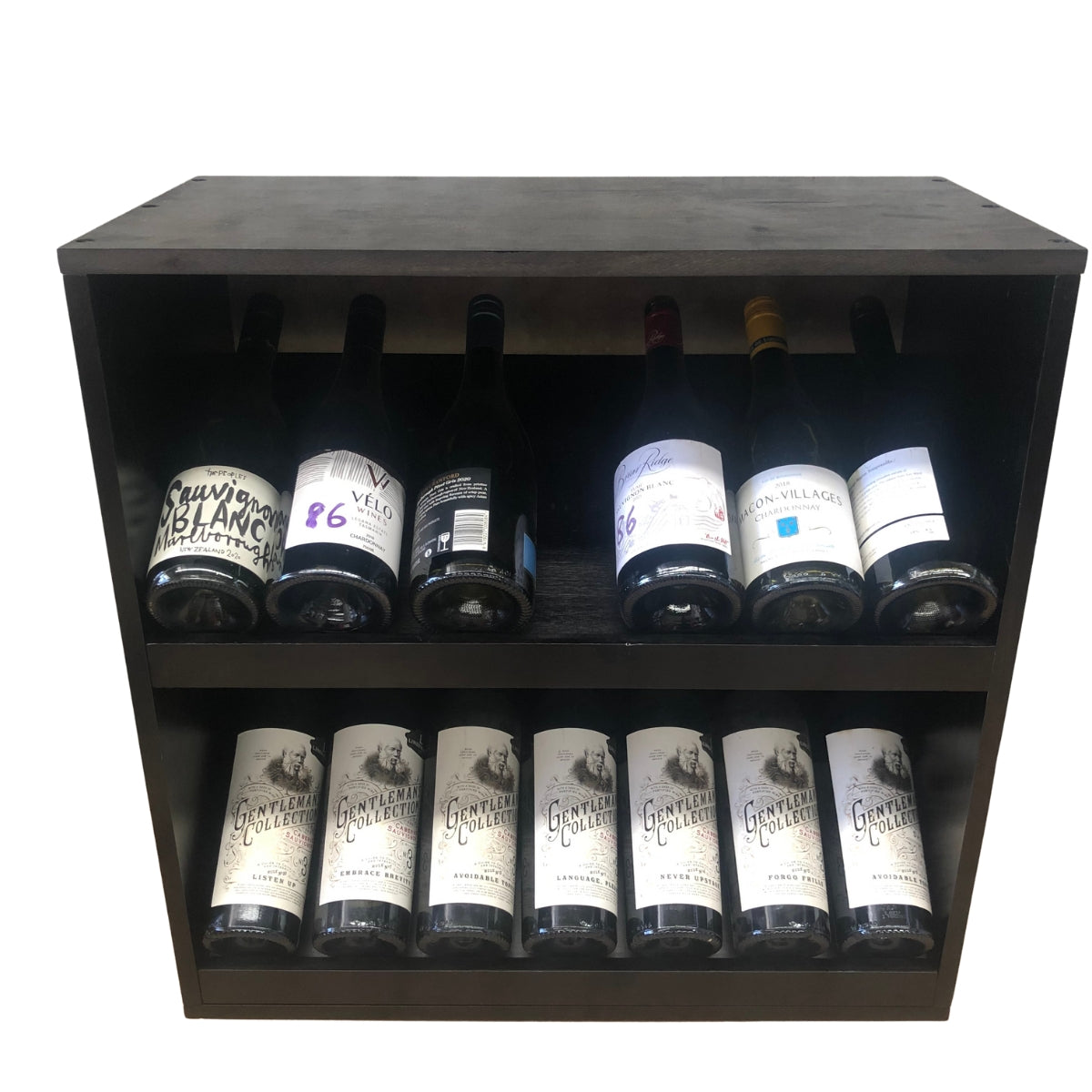 14 Bottle Display Wine Cube – Modular Wine Rack with 18mm Thick Frame