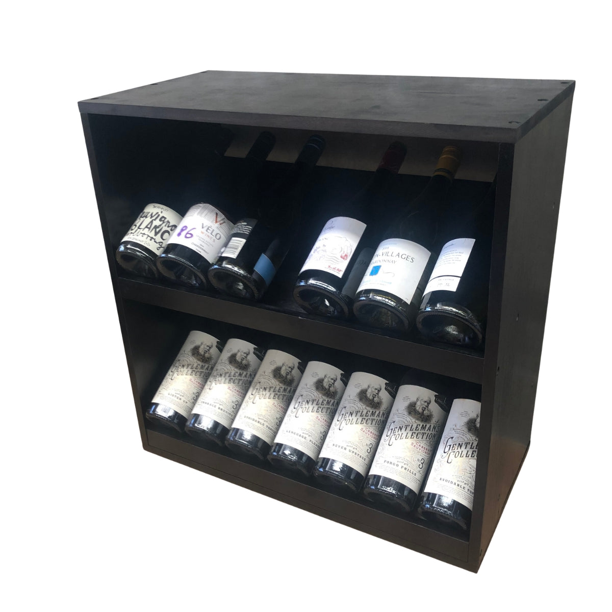 14 Bottle Display Wine Cube – Modular Wine Rack with 18mm Thick Frame