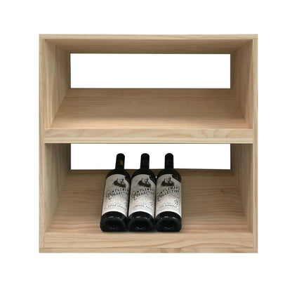 14 Bottle Display Wine Cube – Modular Wine Rack with 18mm Thick Frame