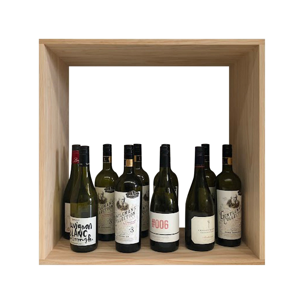 Wine Cube Storage Box – Hollow Interior Modular Wine Rack (18mm Thick Frame)