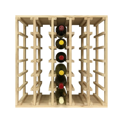 30 Bottle Lattice Wine Cube – Modular Wine Rack with 18mm Thick Frame