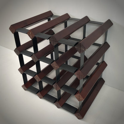 12 Bottle Timber Wine Rack – 3×3 Modular Wooden Wine Storage Rack