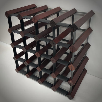 20 Bottle Timber Wine Rack – 4×4 Modular Wooden Wine Storage Rack