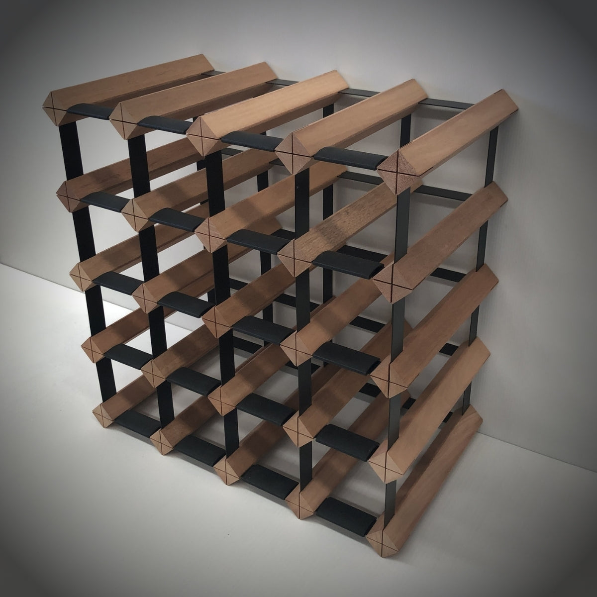 20 Bottle Timber Wine Rack – 4×4 Modular Wooden Wine Storage Rack