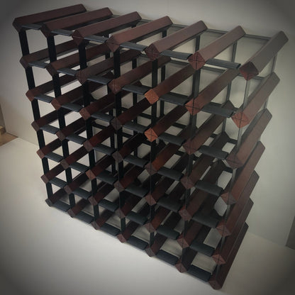 42 Bottle Timber Wine Rack – 6×6 Modular Wooden Wine Storage Rack