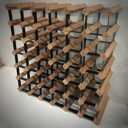 42 Bottle Timber Wine Rack – 6×6 Modular Wooden Wine Storage Rack