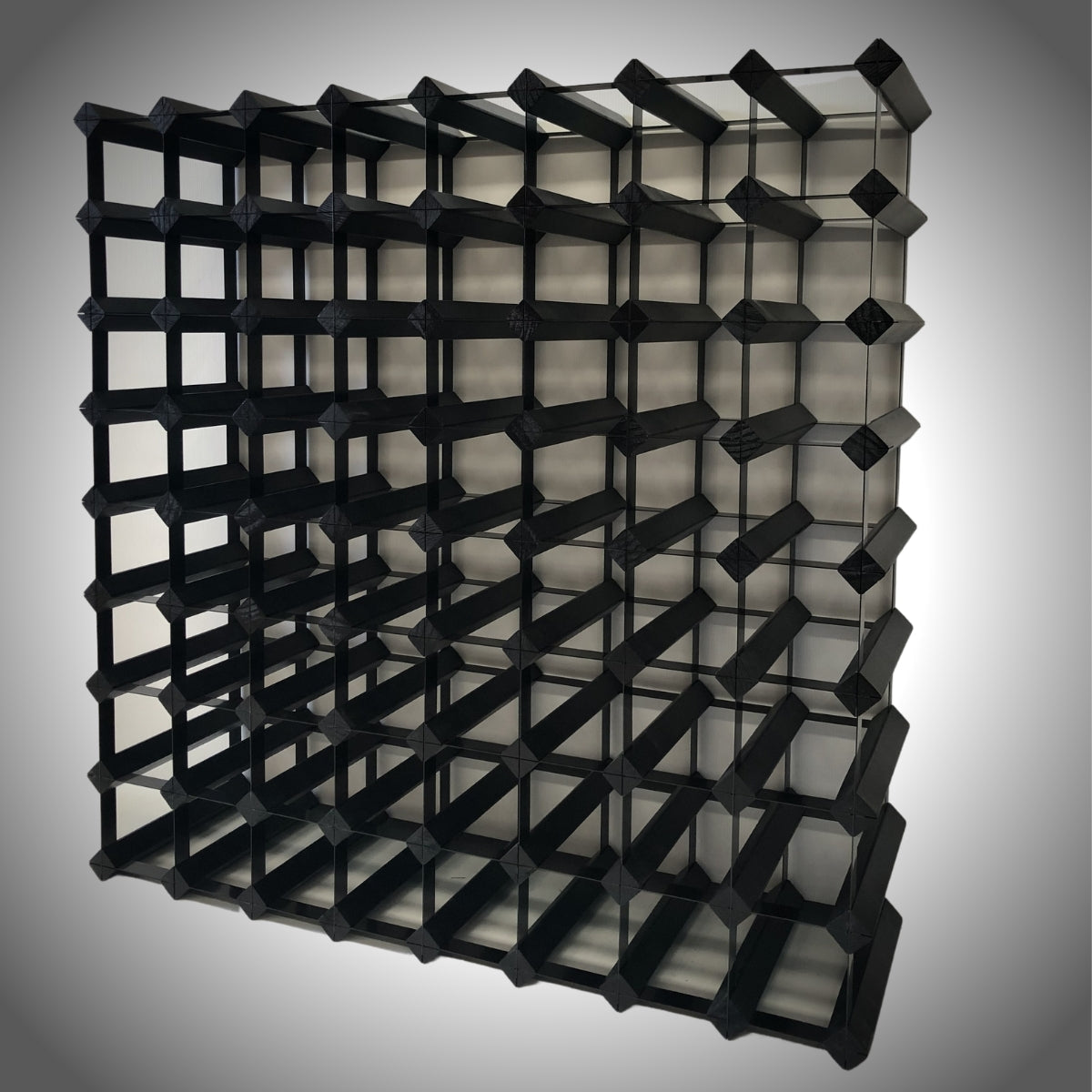 72 Bottle Timber Wine Rack – 8×8 Modular Wooden Wine Storage Rack
