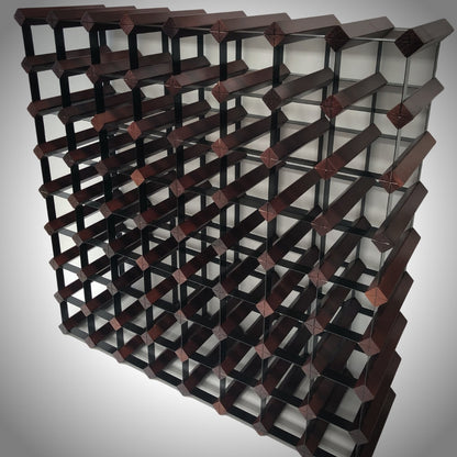 72 Bottle Timber Wine Rack – 8×8 Modular Wooden Wine Storage Rack