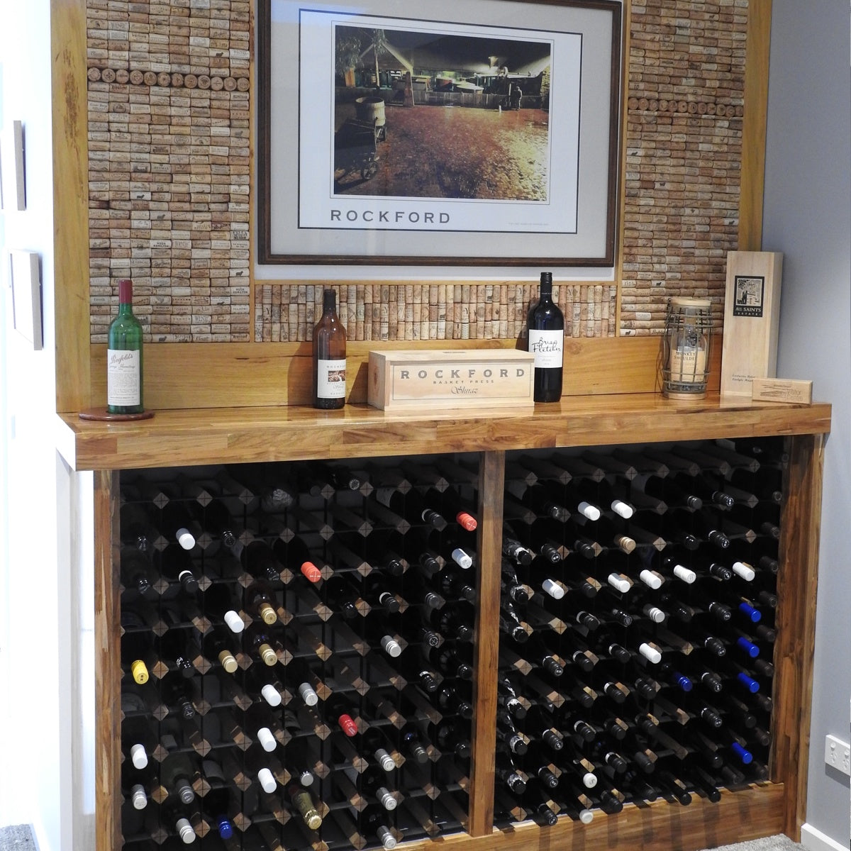 25 Bottle Diamond Cube Wine Rack – Modular Wine Storage Rack (18mm Thick Frame)