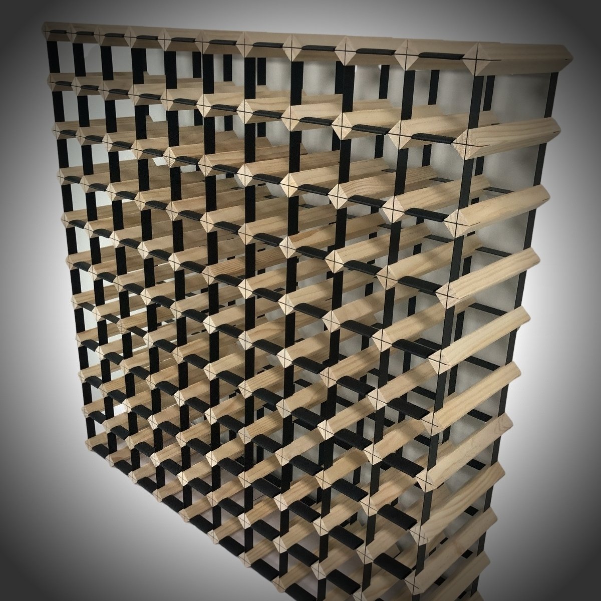 110 Bottle Timber Wine Rack – 10×10 Modular Wooden Wine Storage Rack