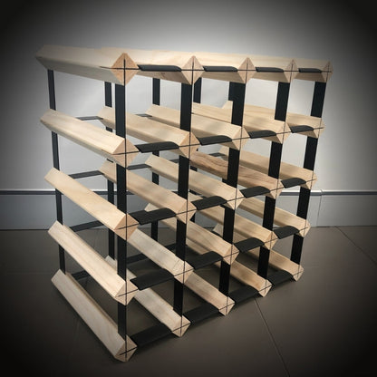 20 Bottle Timber Wine Rack – 4×4 Modular Wooden Wine Storage Rack