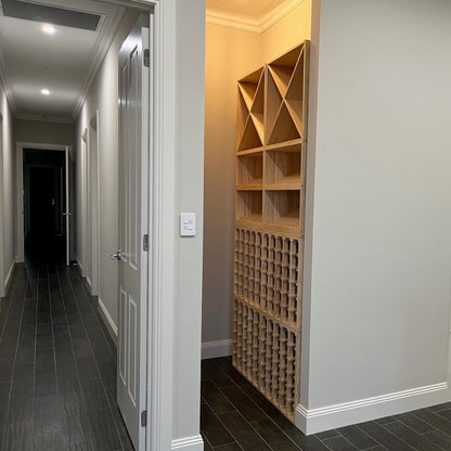 30 Bottle Lattice Wine Cube – Modular Wine Rack with 18mm Thick Frame