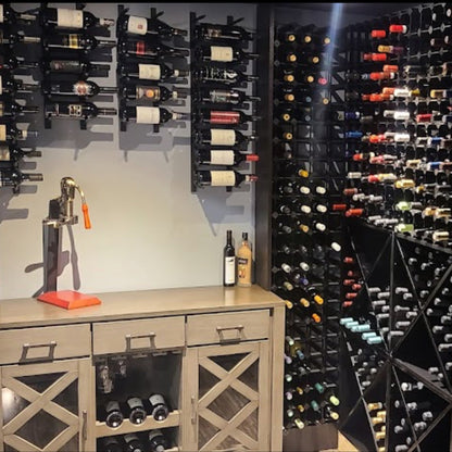 24 Bottle Cross Wine Cube – Compact Modular Wine Rack (18mm Thick Frame)