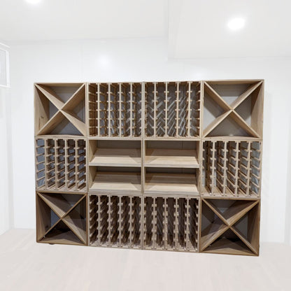 7 Bottle Display Wine Cube – Modular Wine Rack with 18mm Thick Frame