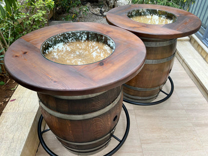 Double Oak Barrel Bistro Pub Table Set