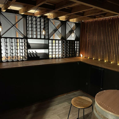 14 Bottle Display Wine Cube – Modular Wine Rack with 18mm Thick Frame