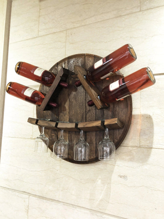 Rustic Wall Wine Rack